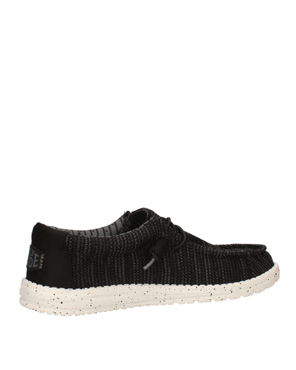Hey Dude Wally Stretch Sox scarpe slip on in tessuto Black
