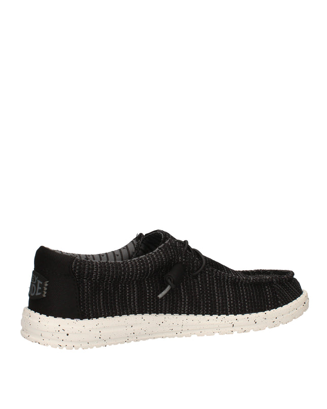 Hey Dude Wally Stretch Sox scarpe slip on in tessuto Black