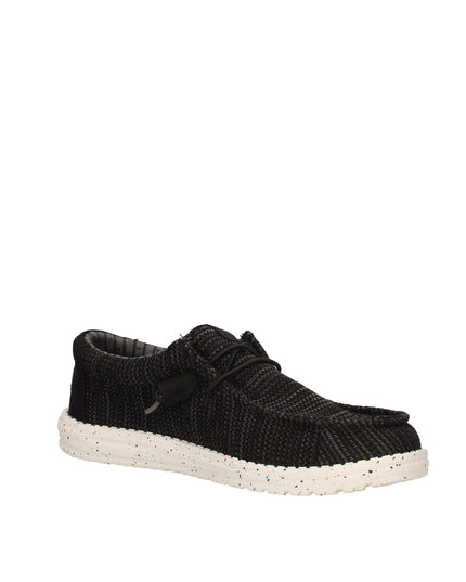 Hey Dude Wally Stretch Sox scarpe slip on in tessuto Black