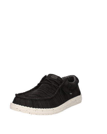 Hey Dude Wally Stretch Sox scarpe slip on in tessuto Black