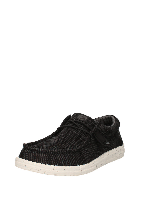 Hey Dude Wally Stretch Sox scarpe slip on in tessuto Black