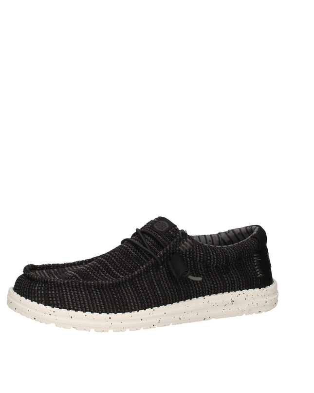 Hey Dude Wally Stretch Sox scarpe slip on in tessuto Black