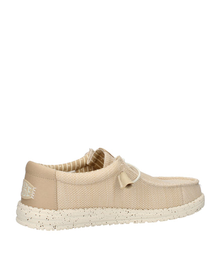 Hey Dude Wally Stretch Sox scarpe slip on in tessuto Irish Cream Egret