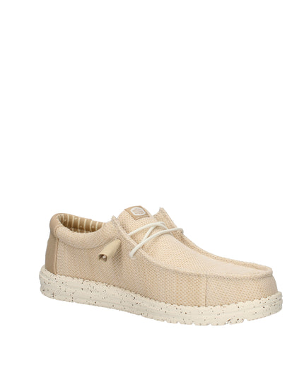 Hey Dude Wally Stretch Sox scarpe slip on in tessuto Irish Cream Egret