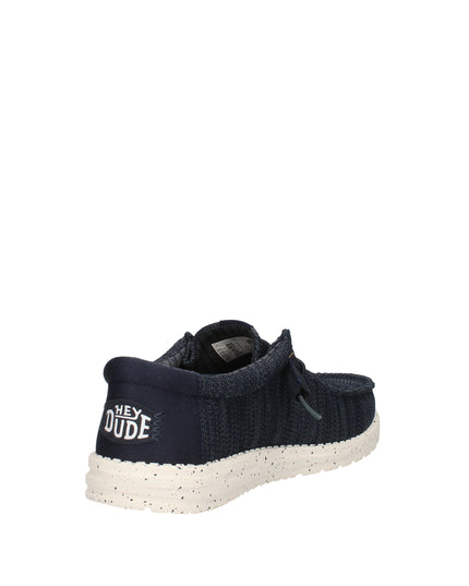 Hey Dude Wally Stretch Sox scarpe slip on in tessuto Blu