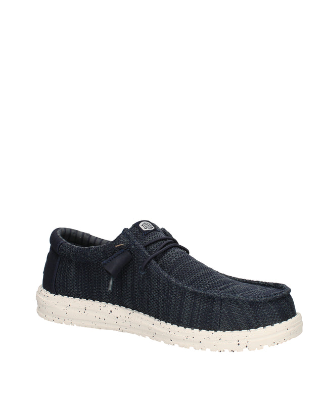 Hey Dude Wally Stretch Sox scarpe slip on in tessuto Blu