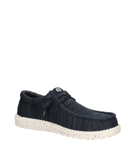 Hey Dude Wally Stretch Sox scarpe slip on in tessuto Blu