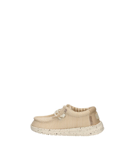 Hey Dude Wally T Stretch Sox scarpe slip on in tessuto Irish Cream Egret