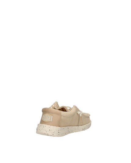 Hey Dude Wally T Stretch Sox scarpe slip on in tessuto Irish Cream Egret