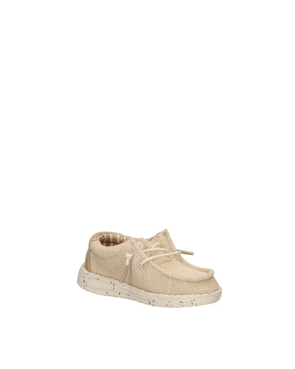 Hey Dude Wally T Stretch Sox scarpe slip on in tessuto Irish Cream Egret