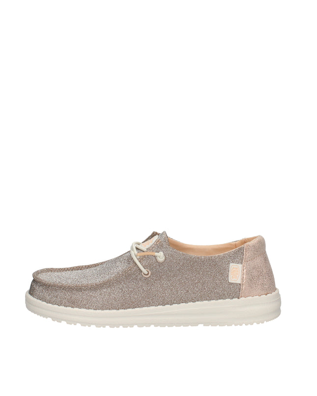 Hey Dude Wendy Metallic Sparkle scarpe in tessuto glitter Rose Gold