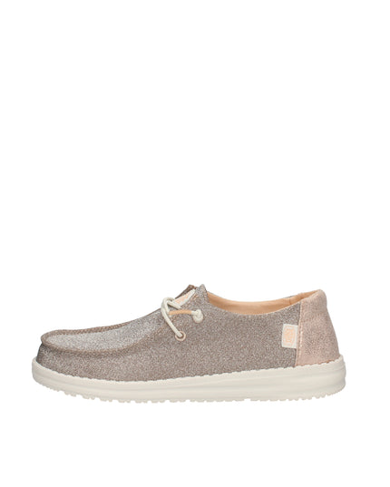 Hey Dude Wendy Metallic Sparkle scarpe in tessuto glitter Rose Gold