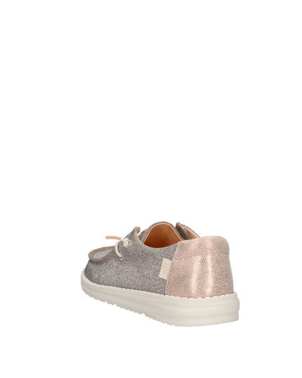 Hey Dude Wendy Metallic Sparkle scarpe in tessuto glitter Rose Gold