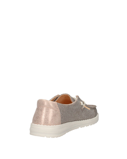 Hey Dude Wendy Metallic Sparkle scarpe in tessuto glitter Rose Gold