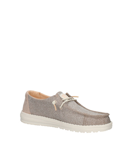 Hey Dude Wendy Metallic Sparkle scarpe in tessuto glitter Rose Gold