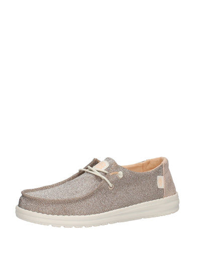 Hey Dude Wendy Metallic Sparkle scarpe in tessuto glitter Rose Gold