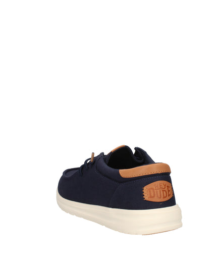 Hey Dude Paul Canvas scarpe slip on in tessuto con lacci elastici blu