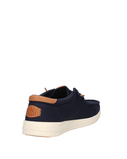 Hey Dude Paul Canvas scarpe slip on in tessuto con lacci elastici blu