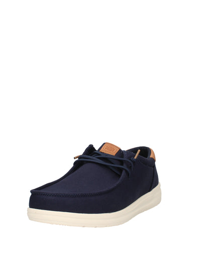 Hey Dude Paul Canvas scarpe slip on in tessuto con lacci elastici blu