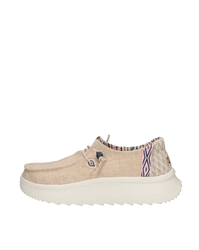 Hey Dude Wendy Peak Chambray Woven sneakers platform in tessuto