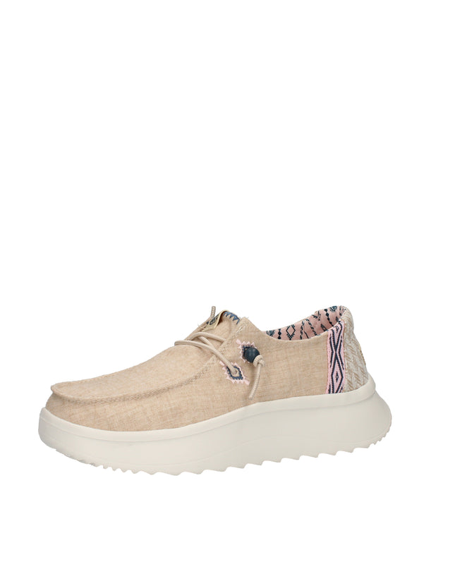 Hey Dude Wendy Peak Chambray Woven sneakers platform in tessuto