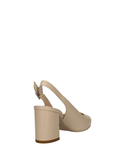 Nero Giardini decolletè slingback in pelle con tacco a blocco