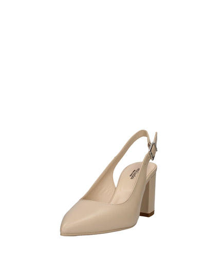 Nero Giardini decolletè slingback in pelle con tacco a blocco