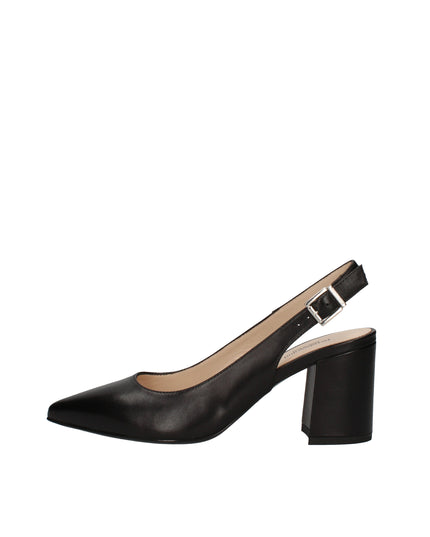 Nero Giardini decolletè slingback in pelle con tacco a blocco