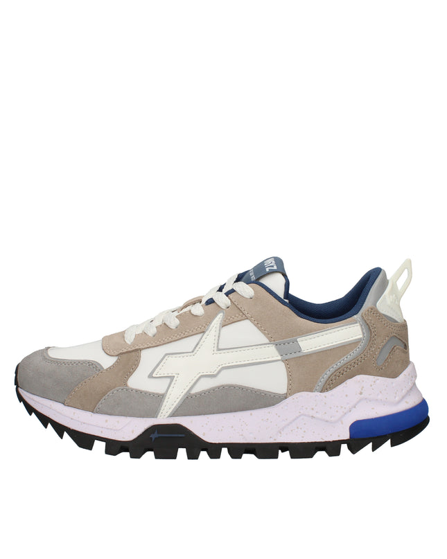 W6yz Breeze sneakers in suede e tessuto tecnico bianco e beige