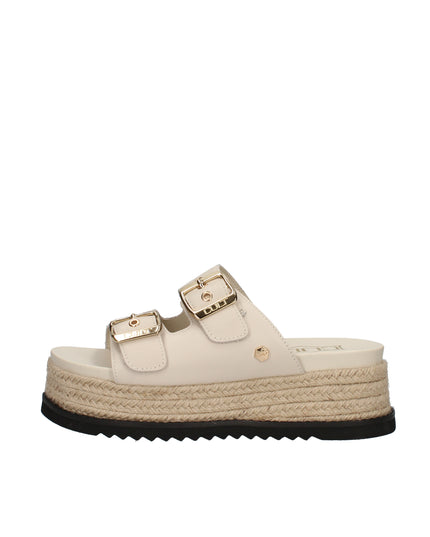 Cult Doja 4515 sandali con doppia fibbia e zeppa in rafia