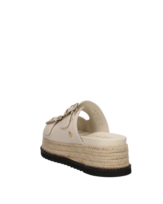 Cult Doja 4515 sandali con doppia fibbia e zeppa in rafia