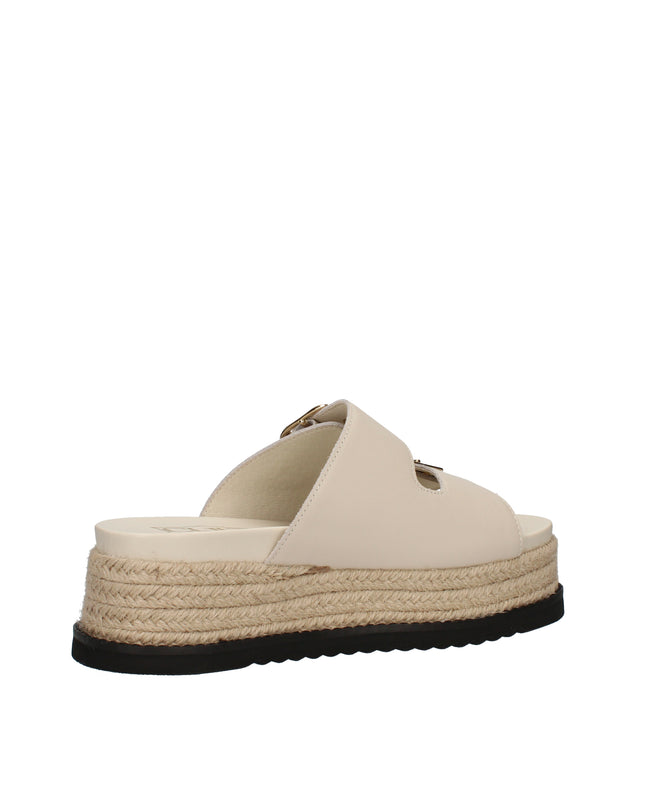 Cult Doja 4515 sandali con doppia fibbia e zeppa in rafia