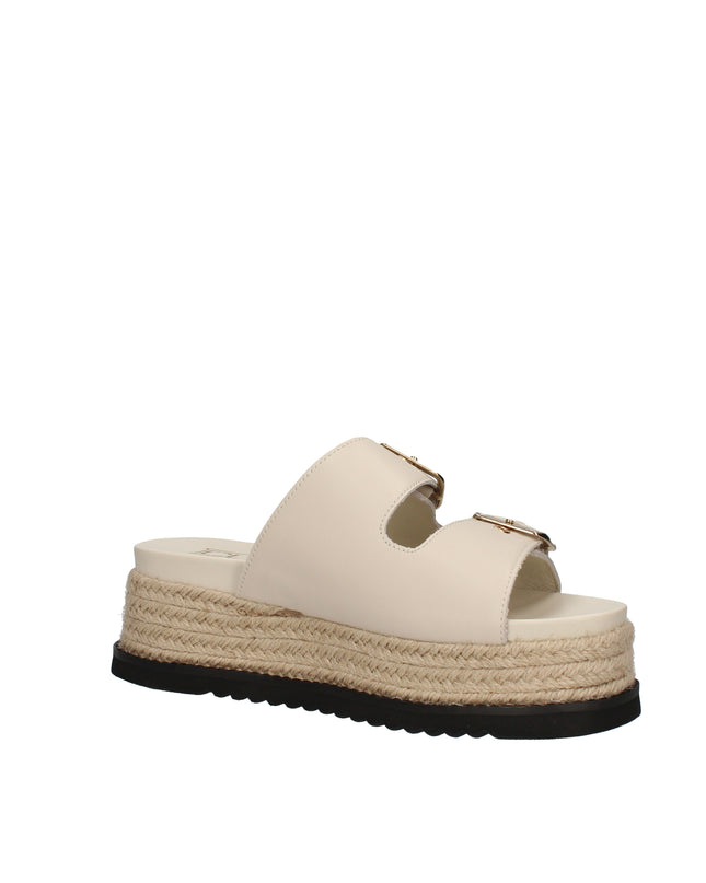 Cult Doja 4515 sandali con doppia fibbia e zeppa in rafia