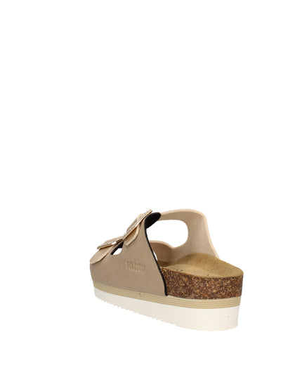 Goldstar sandali con zeppa e doppia fibbia con strass