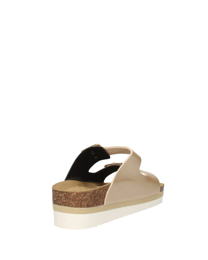 Goldstar sandali con zeppa e doppia fibbia con strass