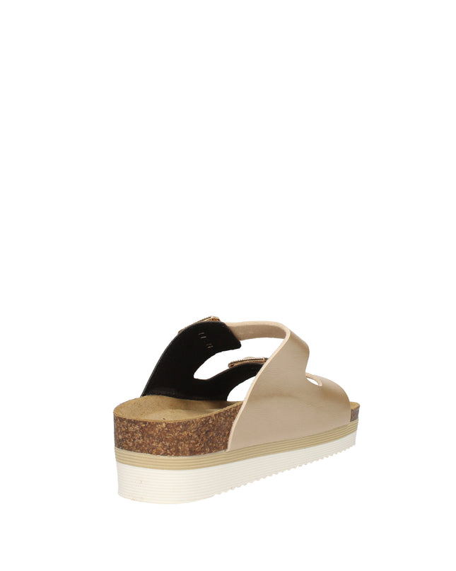 Goldstar sandali con zeppa e doppia fibbia con strass