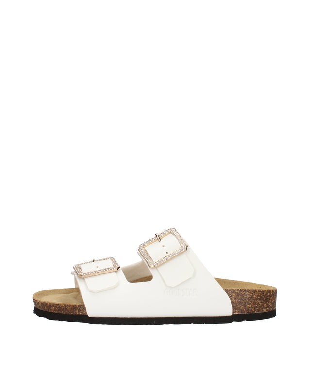 Goldstar sandali in pelle con doppia fibbia con strass