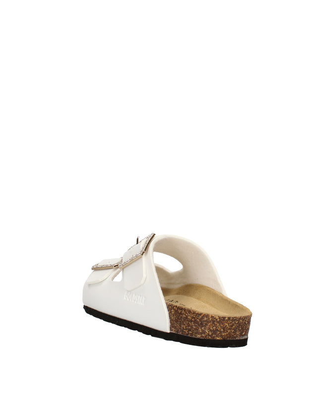 Goldstar sandali in pelle con doppia fibbia con strass