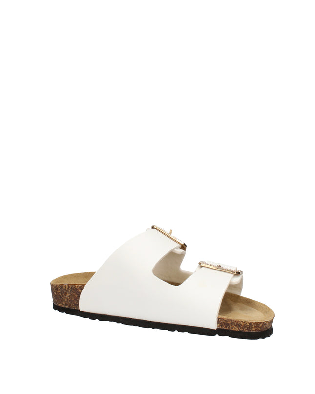 Goldstar sandali in pelle con doppia fibbia con strass