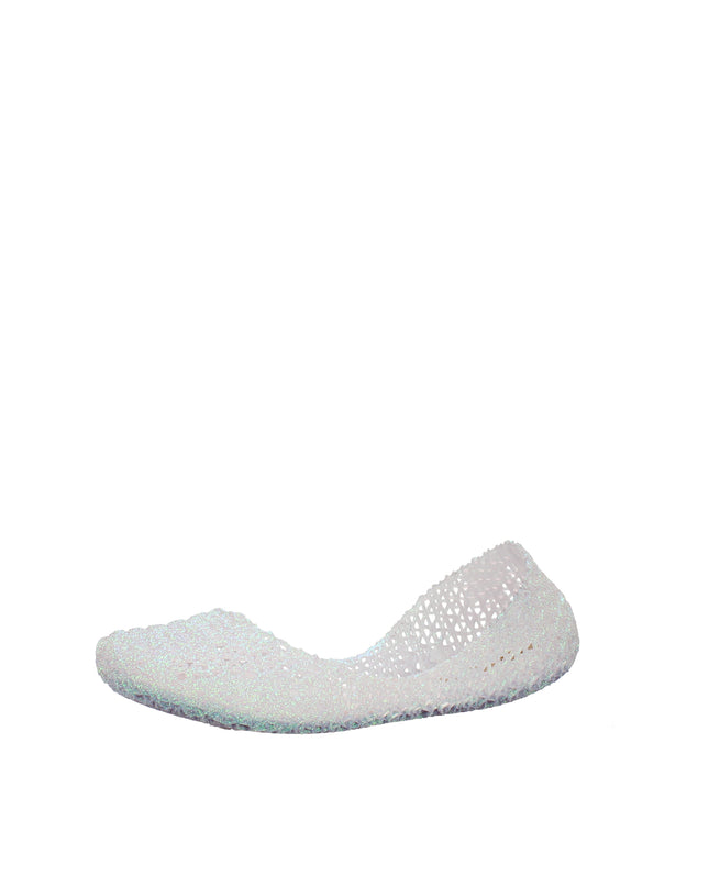 Melissa Campana Papel VII AD ballerine con glitter applicati Bianco