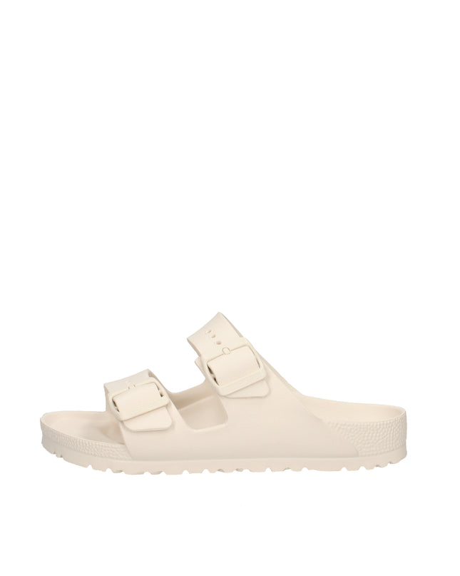 Birkenstock Arizona Eva sandali con doppia fibbia bianco