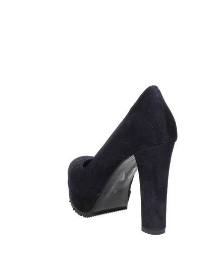 L' amour by Albano Décolleté blu in camoscio