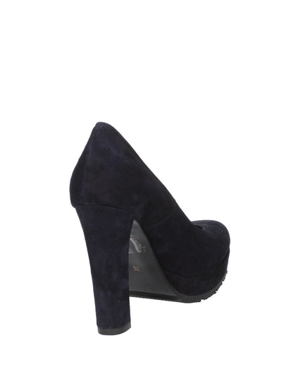 L' amour by Albano Décolleté blu in camoscio