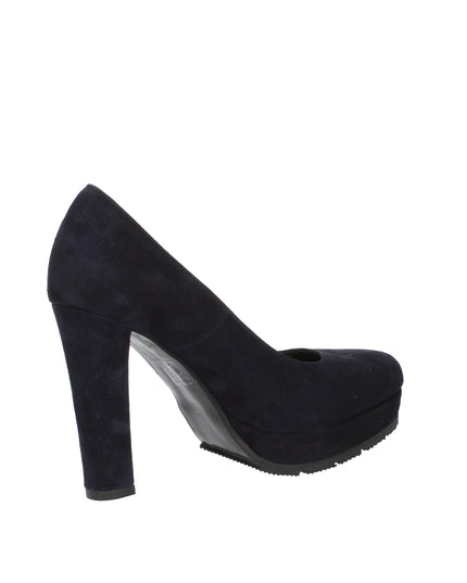 L' amour by Albano Décolleté blu in camoscio