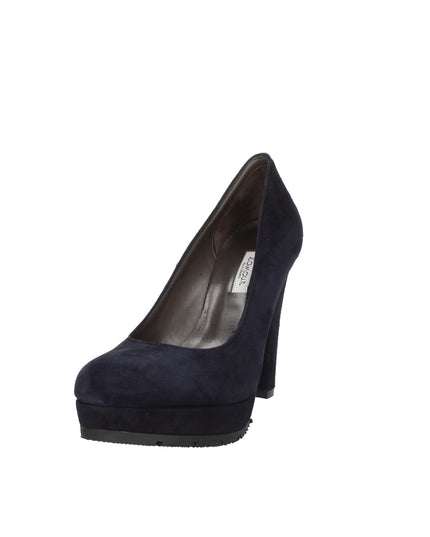 L' amour by Albano Décolleté blu in camoscio