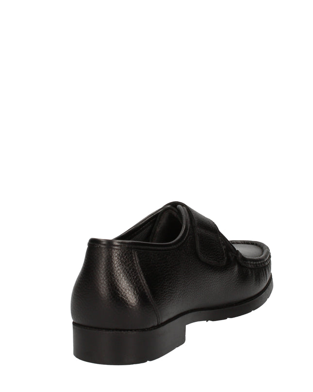 Himalaya Mocassini nero in pelle