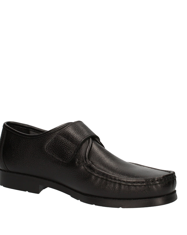 Himalaya Mocassini nero in pelle
