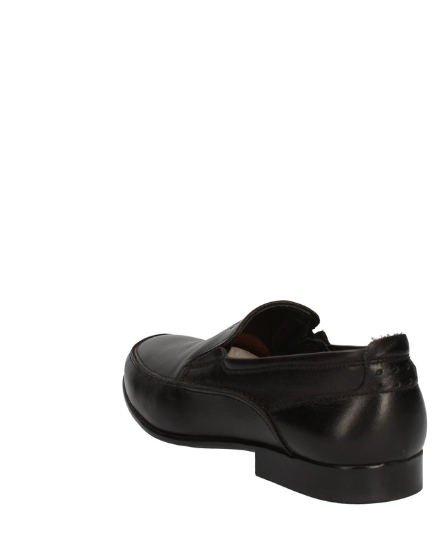 Himalaya Mocassini nero in pelle
