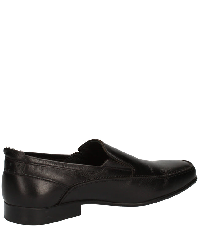 Himalaya Mocassini nero in pelle