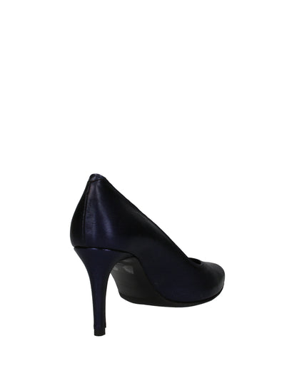 L'amour Décolleté Metal Blu in pelle